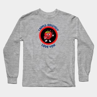 I Apple-Solutely Love You - Apple Pun Long Sleeve T-Shirt